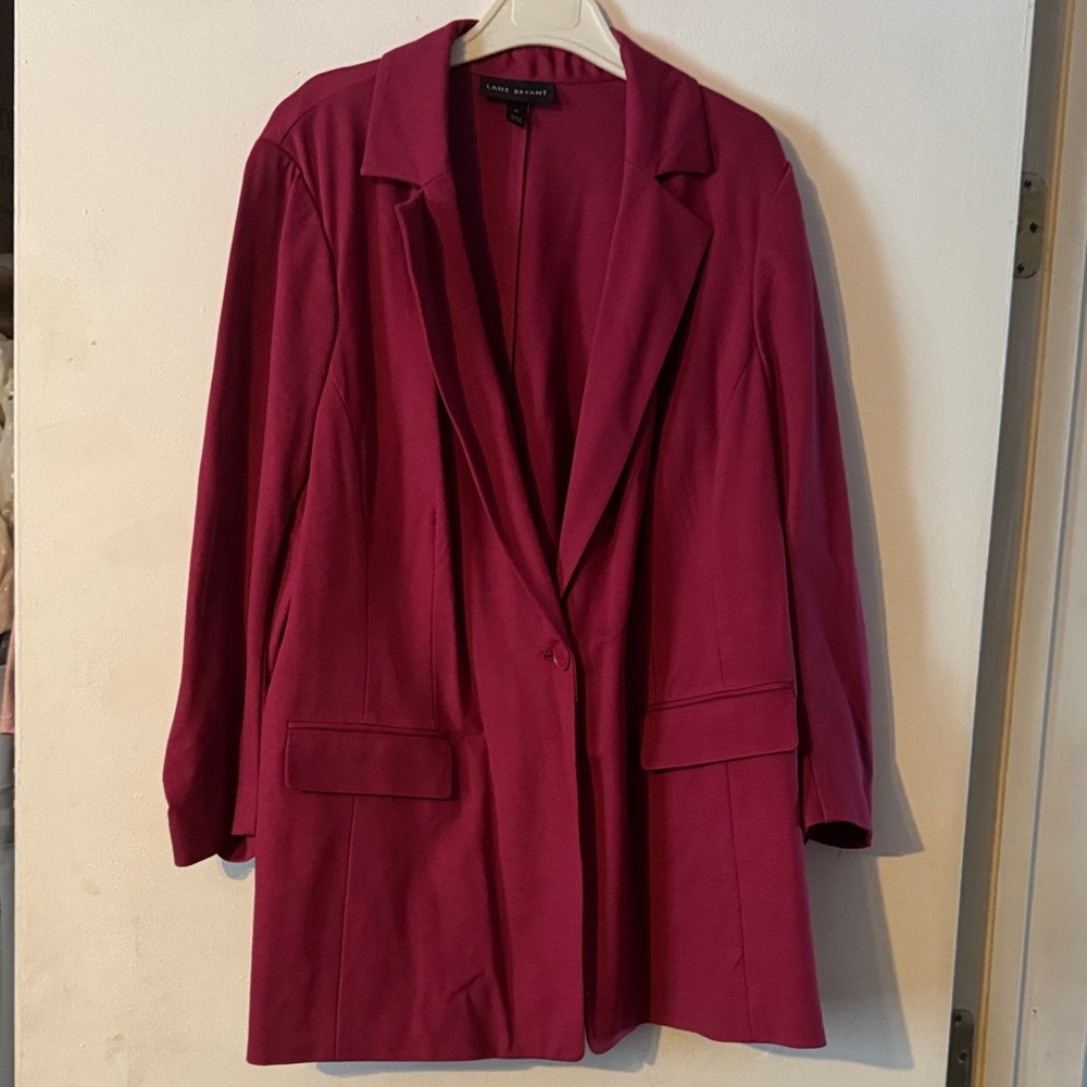 Lane Bryant Women's Bold Pink Blazer